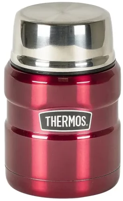 Thermos S/S King Mattermos Rød 0,47LMatt Rød Rustfri Mattermos