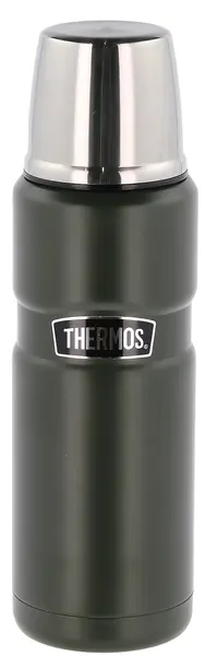 Thermos Stainless King Termos Army 0,47LTermos I Rustfritt Stål Med Kopplokk