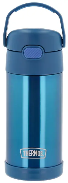 Thermos Funtainer Drikkeflaske M SugerørBlå 355ml