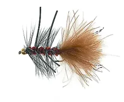 Unique Flies Rubber Leg Wooly Bugger #8 BrownKjøp 12 Fluer Få Gratis Flueboks
