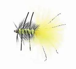 Unique Flies Rubber Leg Wooly Bugger #8 Fluo YellowKjøp 12 Fluer Få Gratis Flueboks