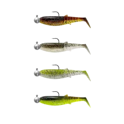 Savage Gear SG Cannibal Shad RTF 10cm #3/0Ready To Fish Clearwater Mix 4-pack