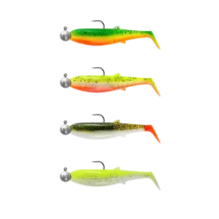 Savage Gear SG Cannibal Shad RTF 10cm #3/0Ready To Fish Darkwater Mix 4-pack