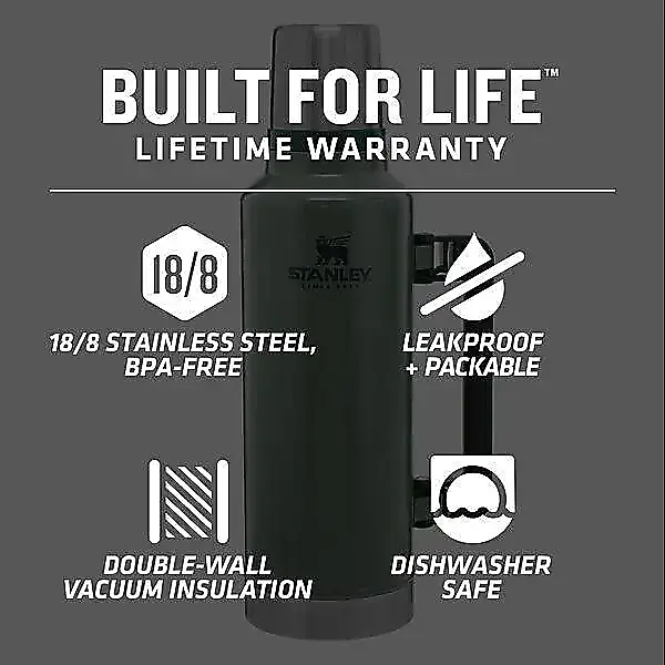 Stanley Classic Termos 1,9 LHammertone Green 8 Stanley Classic Termos 1,9 LHammertone Green - Bild 6