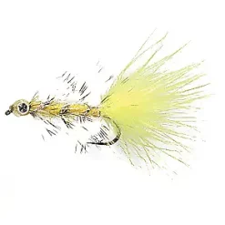 Unique Flies Swim Bugger #8 Fluo YellowKjøp 12 Fluer Få Gratis Flueboks